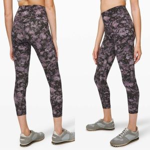 Women’s 4 Lululemon Align Pant II 25" Floral Illusion Ice Grey Multi Nulu